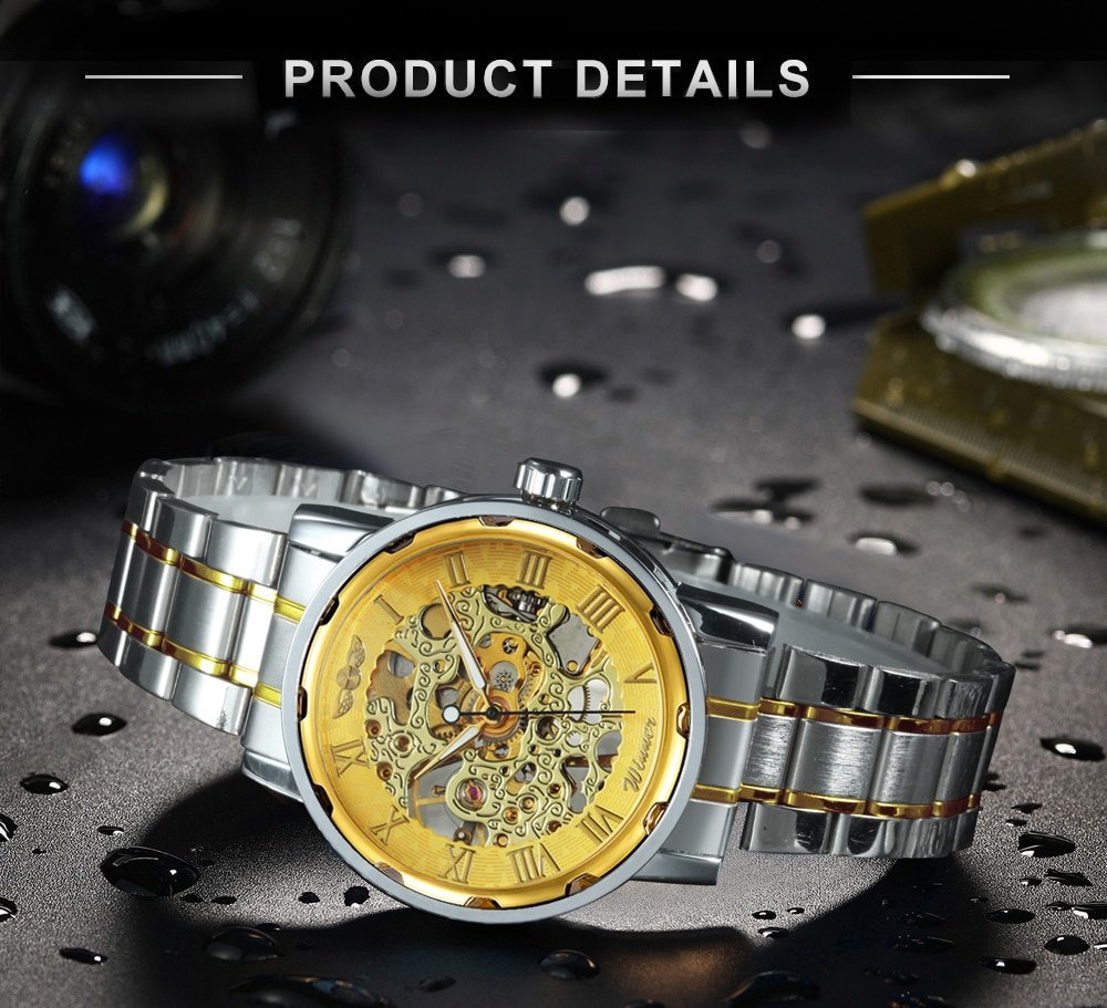 Men's Steampunk Style Mechanical Watch