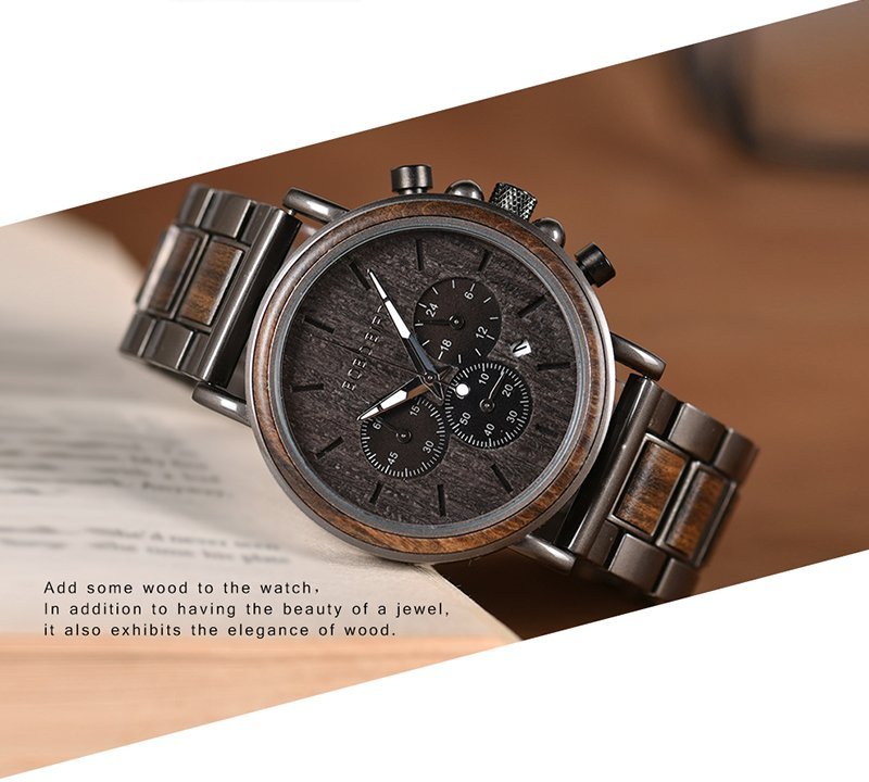 Men's Wooden Stylish Quartz Watch