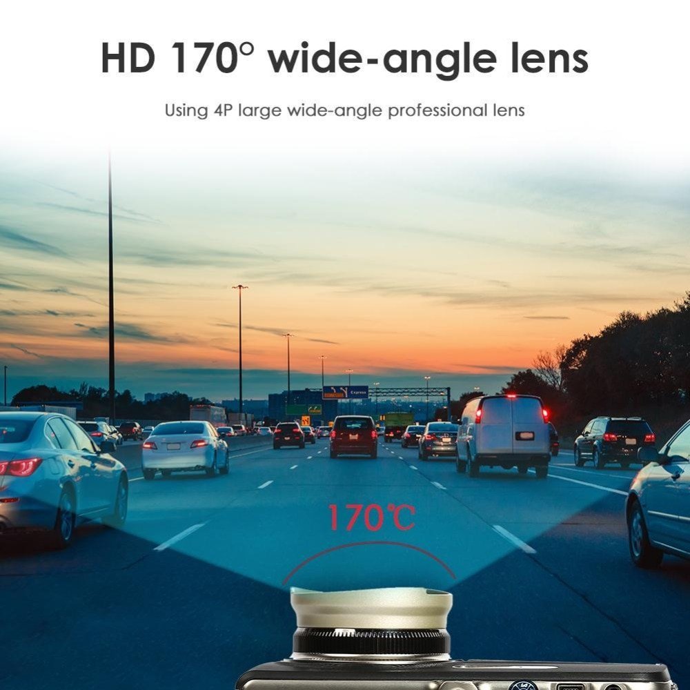 4 inch FHD 1080P Dual Lens Night Vision Dashcam