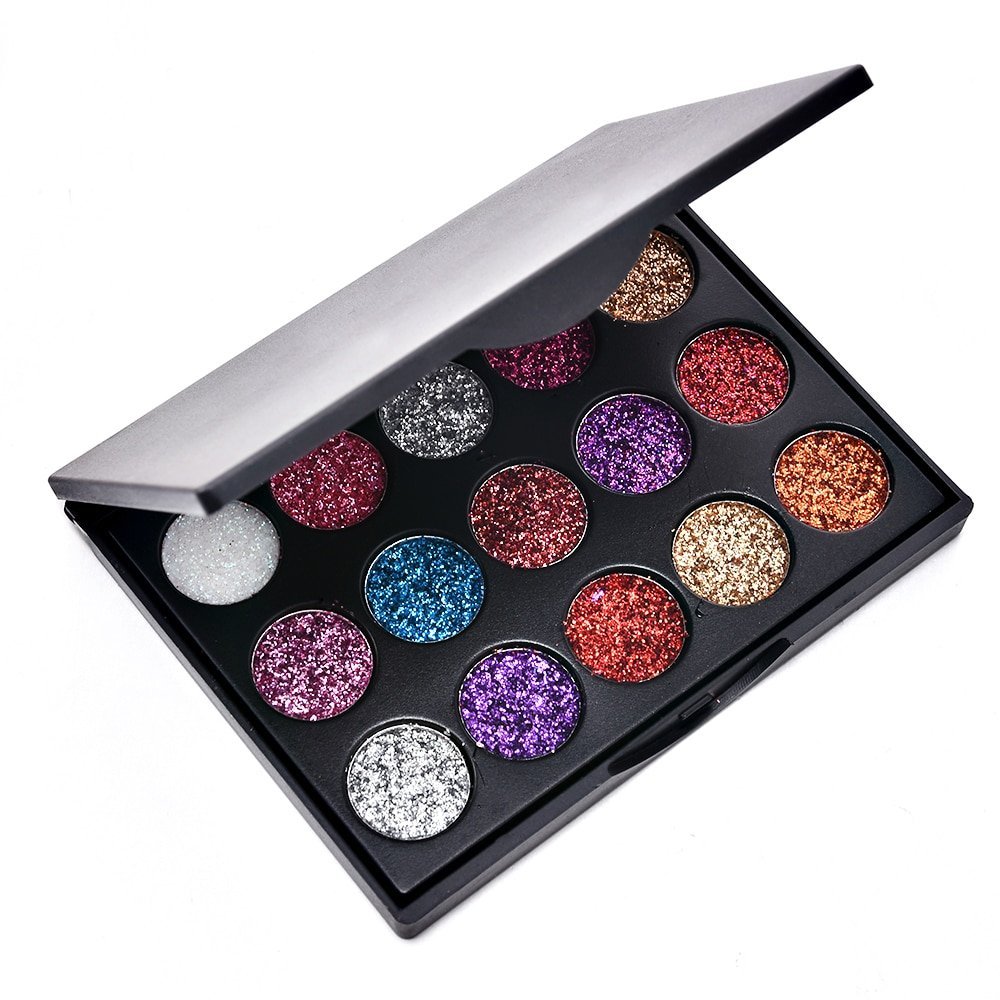 15 Color Studio Shimmer Glitter Eyeshadow Palette