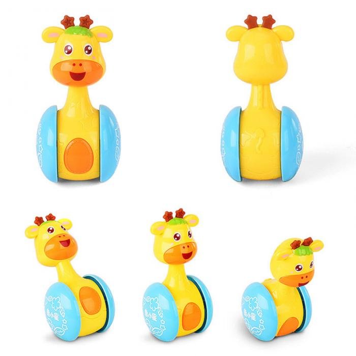 Baby Giraffe Tumbler Toy with Bell