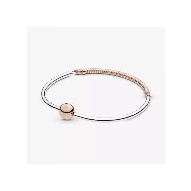 Sterling Silver Snake Chain Pan Bracelet for Women
