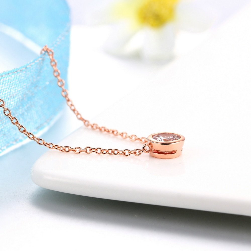 Women's Chain Necklace with Crystal Pendant