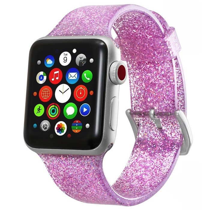 Glitter Silicone Band for Apple Watch