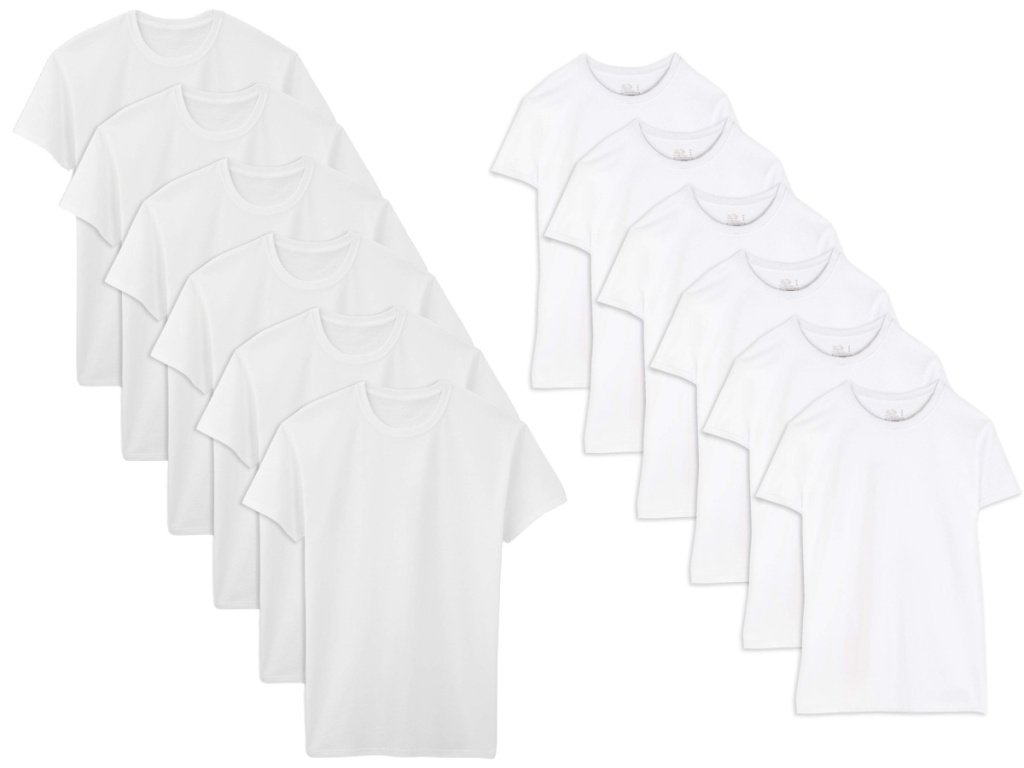 twelve white crew t-shirts