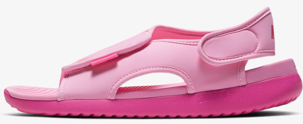 pink Nike sandal