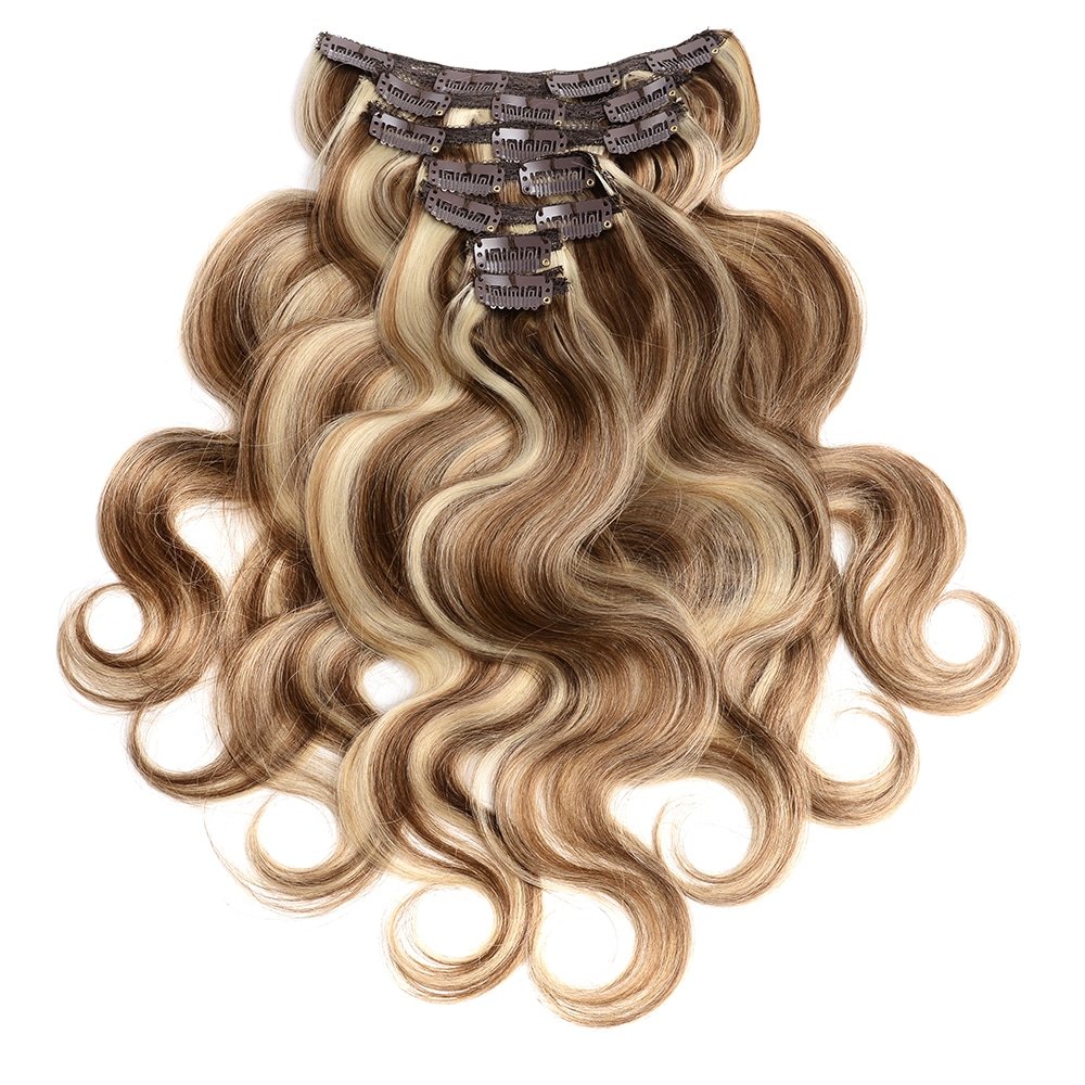 Highlights Body Wave Clip-In Remy Human Hair Extensions Set