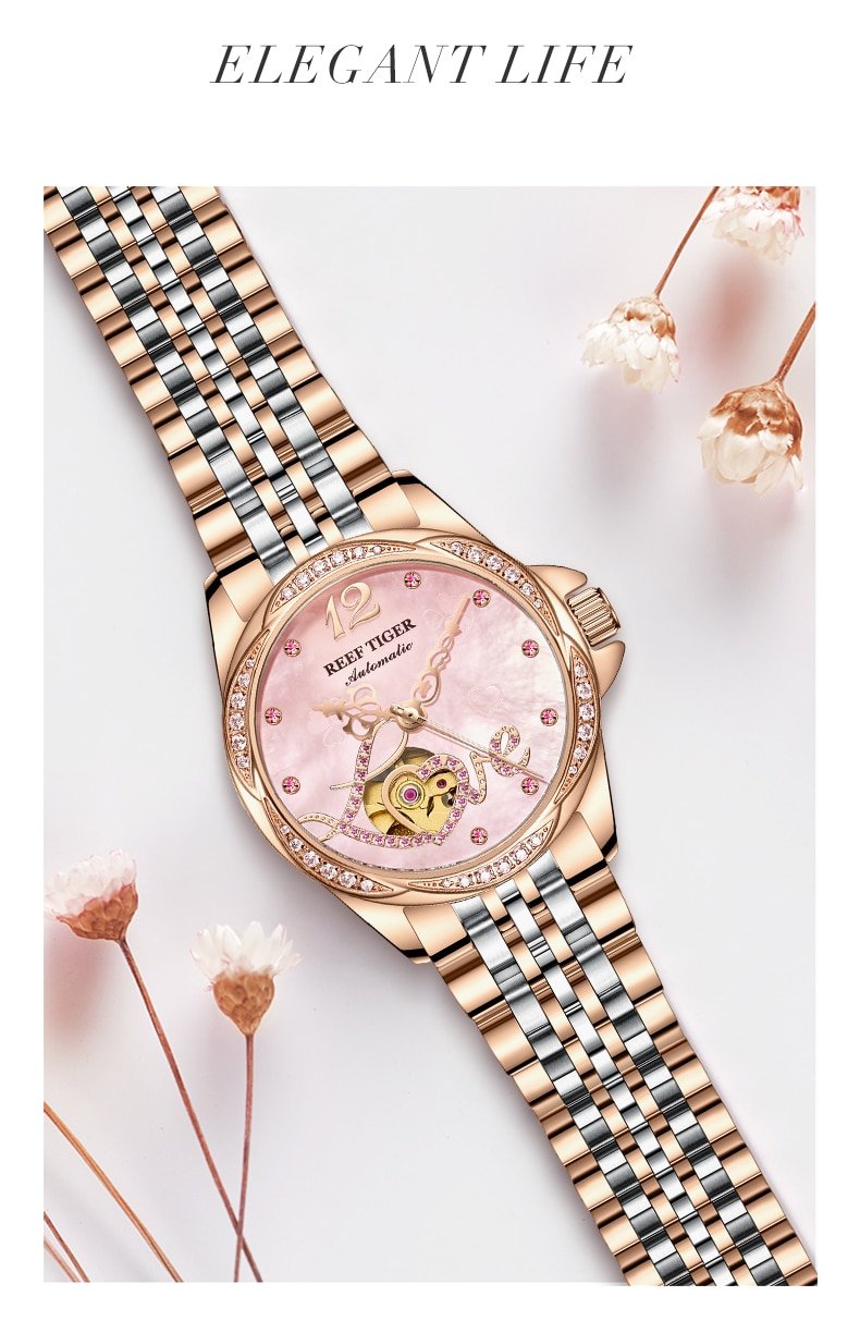 Women's Crystal Dial Automatic Watches